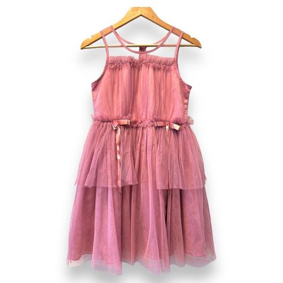 Nanette Lepore Girls Dress Gown 16 Old Rose Formal Fairy Wedding‎ Dance Party - Picture 1 of 11